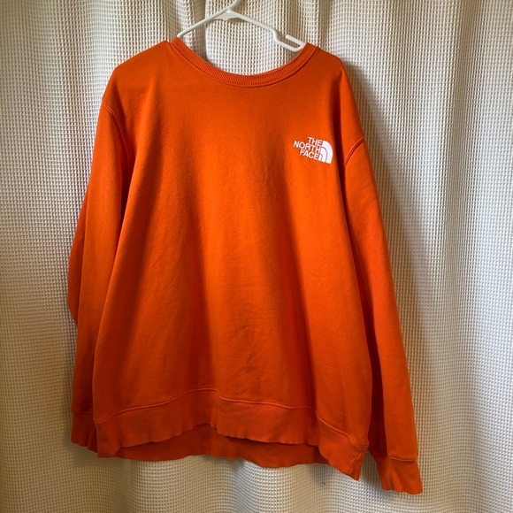North Face Orange Unisex Sweatshirt XXL - Picture 1 of 3